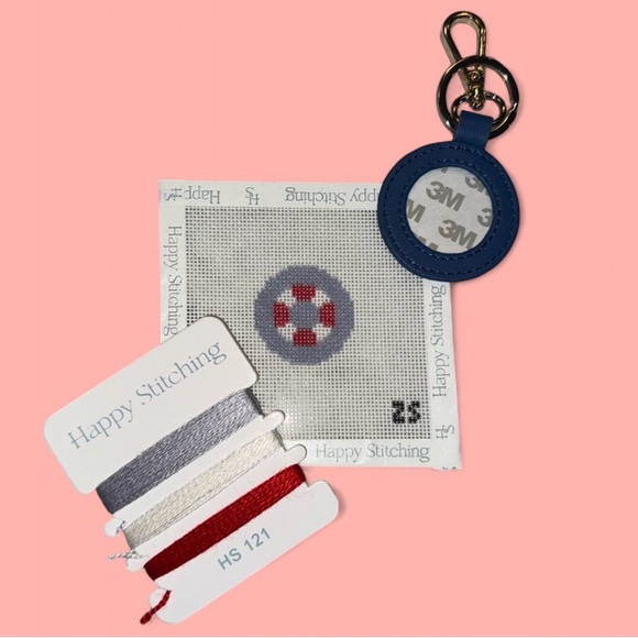 Needlepoint Key Fob Kit with Threads - Picture 2 of 3